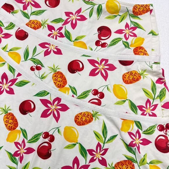 Vintage Gemilli Fruit Print‎ Midi Skirt Sz 12 Pineapple Lemon Cherry Cottagecore - Picture 3 of 11